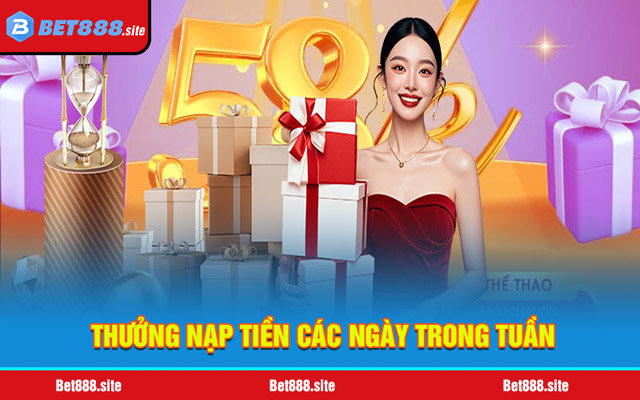 Khuyến mãi Bet88 chiết khấu nạp tiền trong tuần